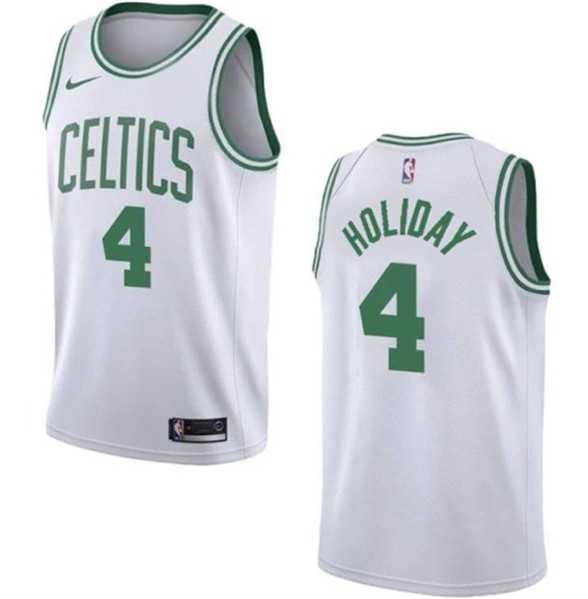 Mens Boston Celtics #4 Jrue Holiday White 2023 Association Edition Stitched Basketball Jersey Dzhi->boston celtics->NBA Jersey